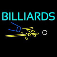 Billiards Hand And Cue Neonskylt