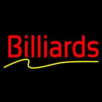 Billiards Yellow Line Neonskylt