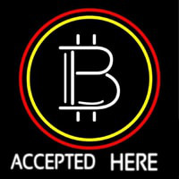 Bitcoin Accepted Here Neonskylt