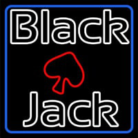Blackjack White Neonskylt