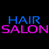 Block Blue Pink Hair Salon Neonskylt