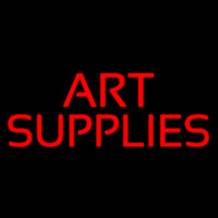 Block Red Art Supplies Neonskylt