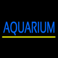 Blue Aquarium Yellow Line Neonskylt