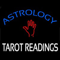 Blue Astrology Red Tarot Readings Neonskylt