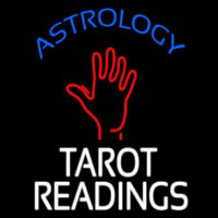 Blue Astrology White Tarot Readings Neonskylt