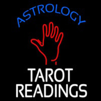 Blue Astrology White Tarot Readings Neonskylt