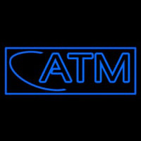 Blue Atm With Border Neonskylt