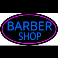 Blue Barber Shop Neonskylt