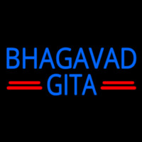 Blue Bhagavad Gita Neonskylt
