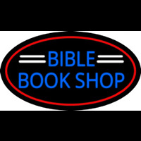 Blue Bible Book Shop Neonskylt