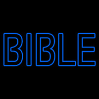 Blue Bible Neonskylt