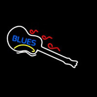 Blue Blues With Guitar Neonskylt