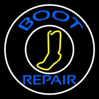 Blue Boot Repair With Logo Neonskylt