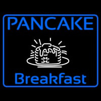 Blue Border Pancake Breakfast Neonskylt