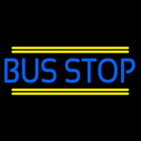 Blue Bus Stop Neonskylt