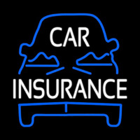Blue Car Insurance Neonskylt