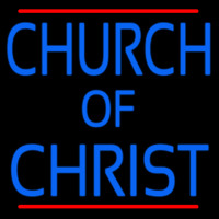 Blue Church Of Christ Neonskylt
