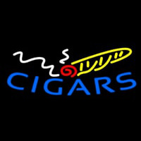 Blue Cigars Logo Neonskylt