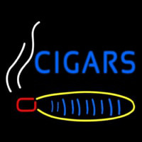 Blue Cigars With Logo Neonskylt