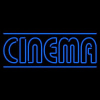 Blue Cinema With Lines Neonskylt