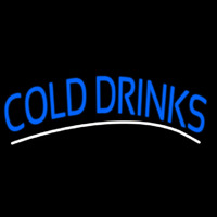Blue Cold Drinks Neonskylt