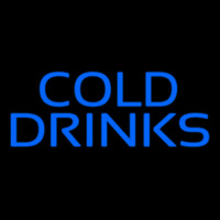 Blue Cold Drinks Neonskylt