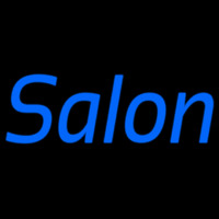 Blue Cursive Salon Neonskylt