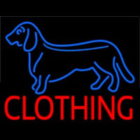 Blue Dog Red Clothing Neonskylt