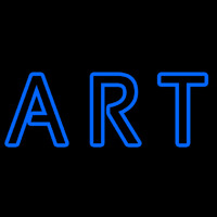 Blue Double Stroke Art Neonskylt