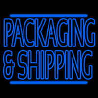 Blue Double Stroke Packaging And Shipping Neonskylt