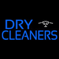 Blue Dry Cleaners Logo Neonskylt