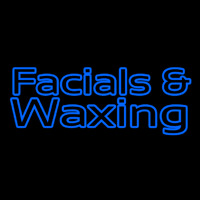 Blue Facial And Wa ing Neonskylt