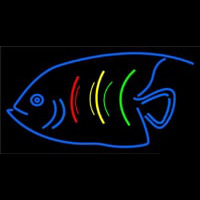 Blue Fish Logo Neonskylt