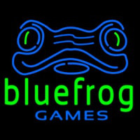 Blue Frog Games Logo Neonskylt