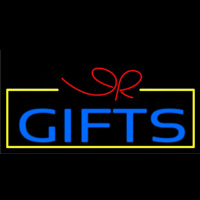 Blue Gifts Block Logo Neonskylt