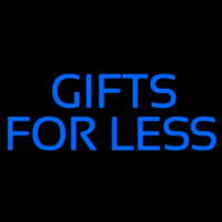 Blue Gifts For Less Block Neonskylt