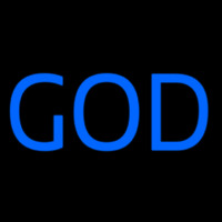 Blue God Block Neonskylt