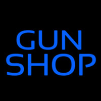 Blue Gun Shop Neonskylt