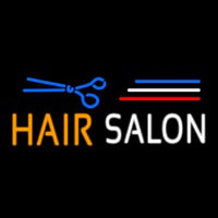 Blue Hair Salon Logo Neonskylt