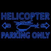 Blue Helicopter Parking Only Neonskylt