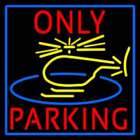 Blue Helicopter Parking Only With Blue Border Neonskylt
