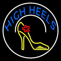 Blue High Heels With Logo Neonskylt