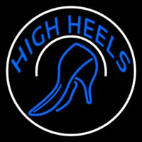 Blue High Heels With Sandal Neonskylt