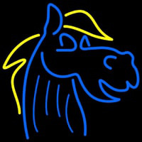 Blue Horse Logo Neonskylt