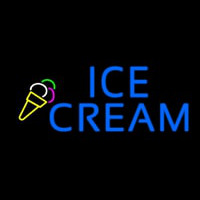 Blue Ice Cream Logo Neonskylt
