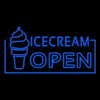 Blue Ice Cream Open Neonskylt