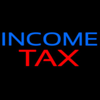 Blue Income Ta  Neonskylt