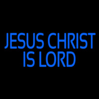 Blue Jesus Christ Is Lord Neonskylt