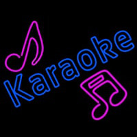 Blue Karaoke Red Musical Neonskylt