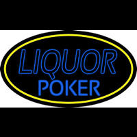 Blue Liquor Poker Neonskylt